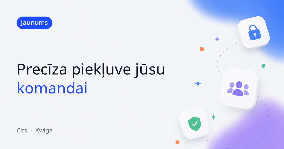 Precīzāka komandas piekļuve: pārskati pa vienam un sava krātuve