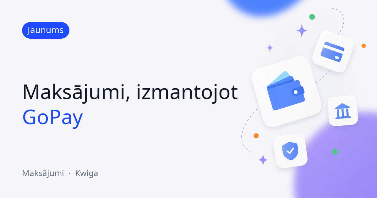 Maksājumi, izmantojot GoPay