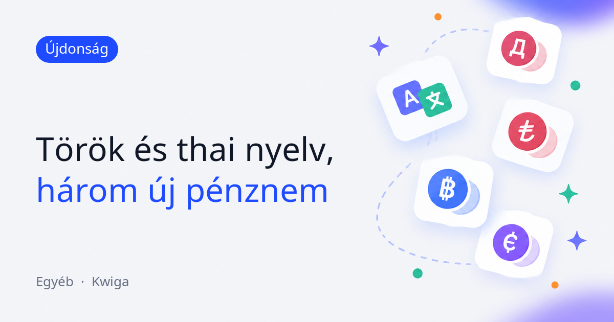 A Kwiga mostantól több nyelven és több pénznemben is elérhető 🌍