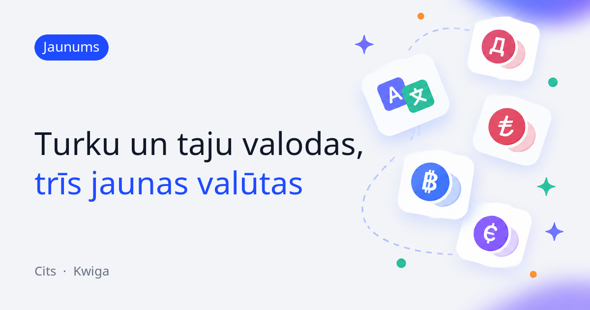 Kwiga tagad ir pieejama vairākās valodās un valūtās 🌍