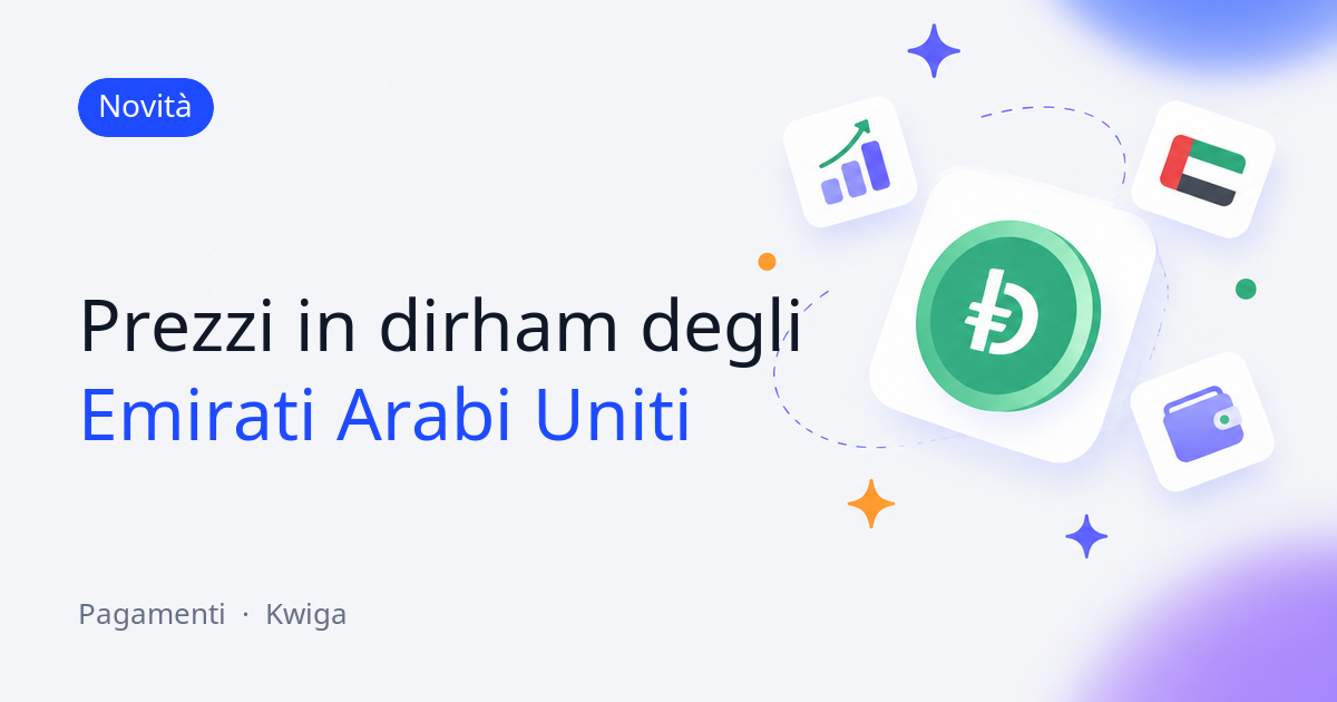 Prezzi in dirham degli Emirati Arabi Uniti 🇦🇪