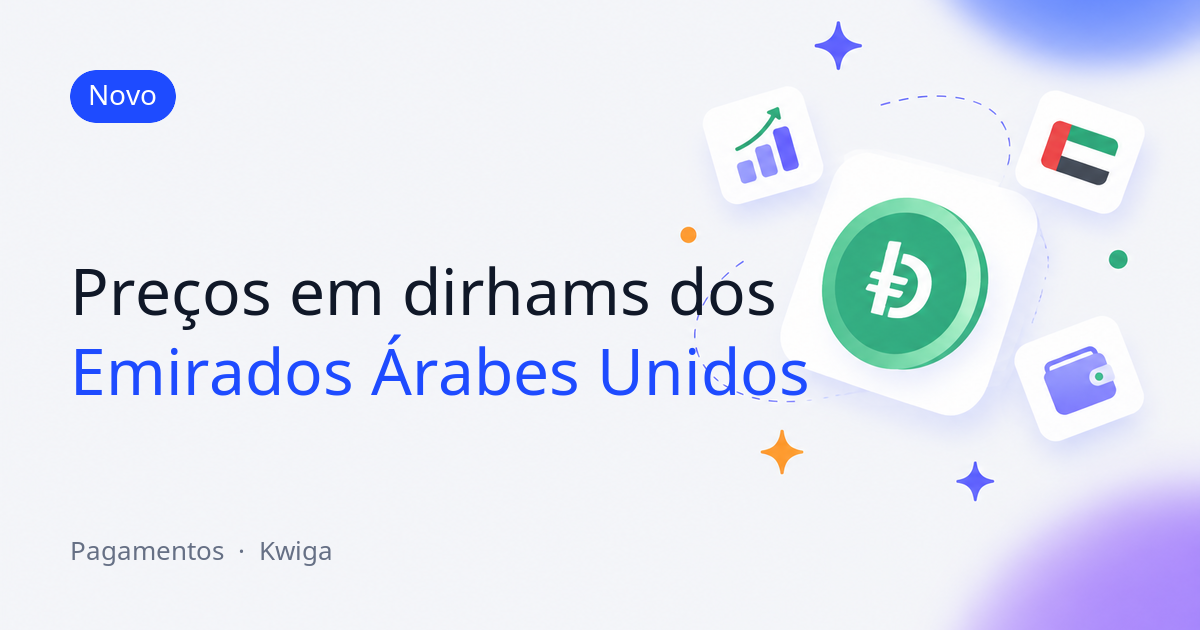 Preços em dirhams dos Emirados Árabes Unidos 🇦🇪