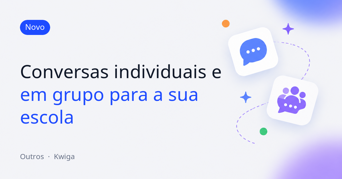 Conversas no seu projeto: mensagens diretas e conversas em grupo 💬