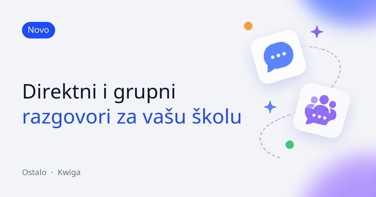 Ćaskanja u vašem projektu: direktne poruke i grupni razgovori 💬