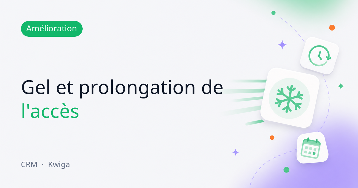 Gestion de l'accès au produit depuis la fiche de contact