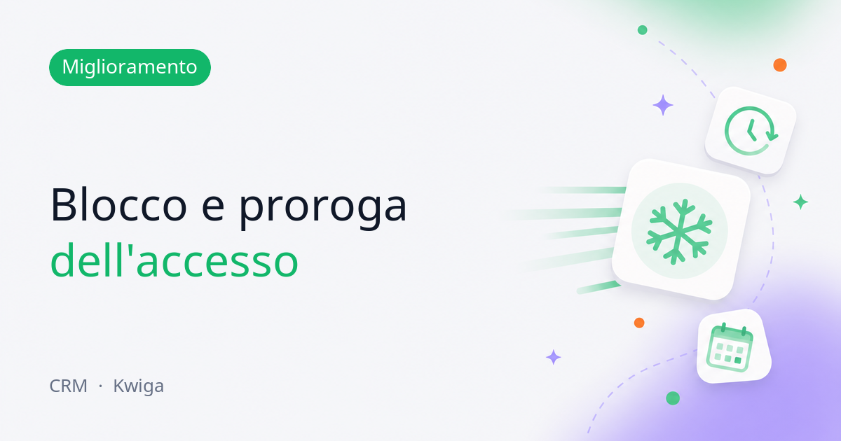 Gestione dell'accesso al prodotto dalla scheda del contatto