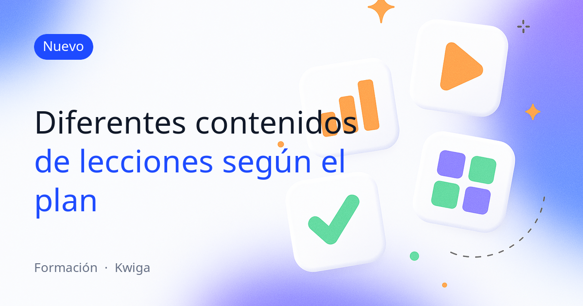 El contenido de las lecciones puede variar según el plan
