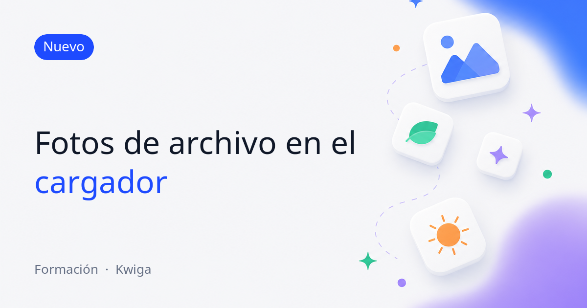 Una galería de fotos de archivo directamente en el cargador de imágenes