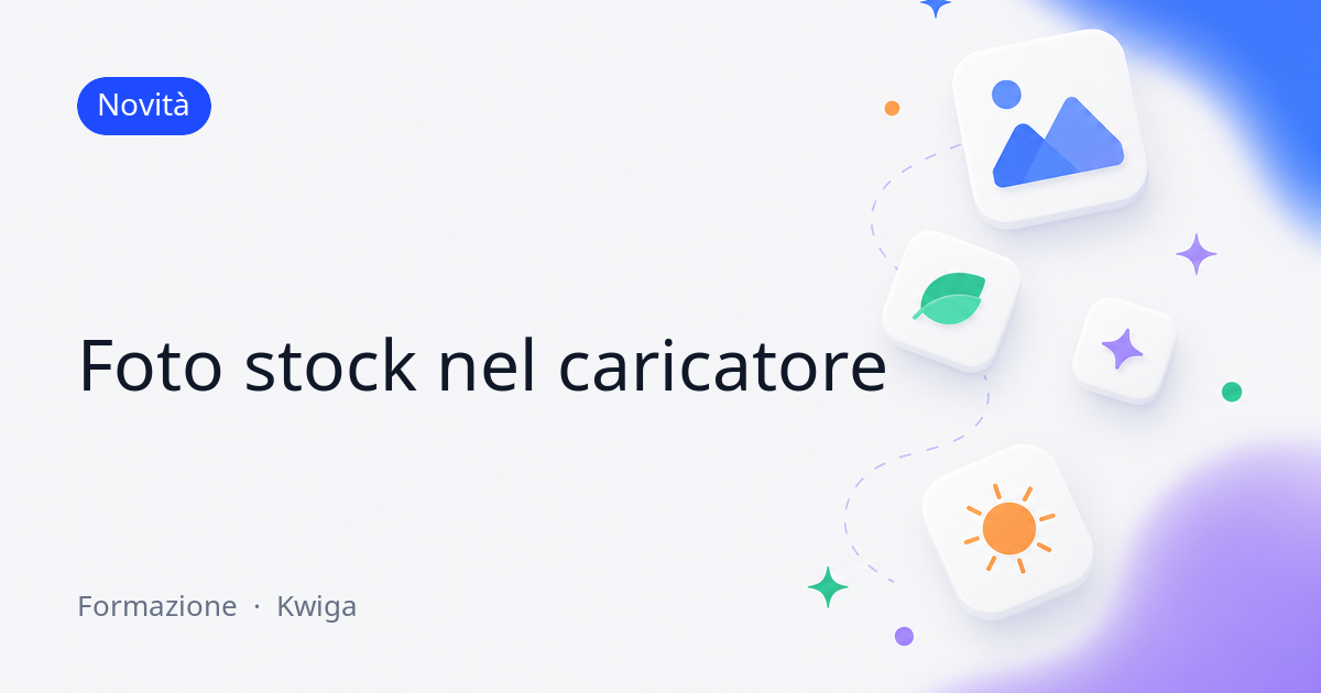 Una galleria di foto stock direttamente nel caricatore di immagini